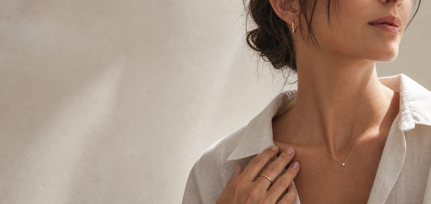 SEORA everyday gold jewelry editorial campaign